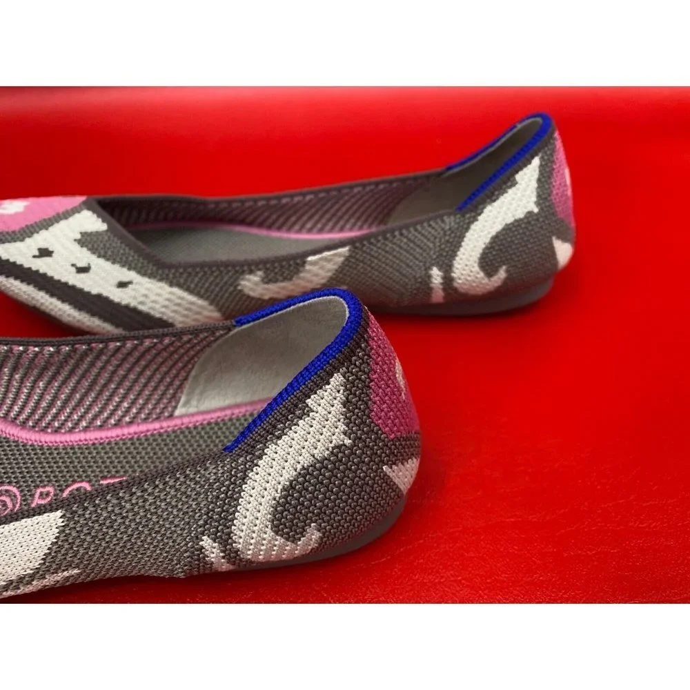 Rothy's Rare Moroccan Rose Limited Edition The Point Flats Shoes Sz 8